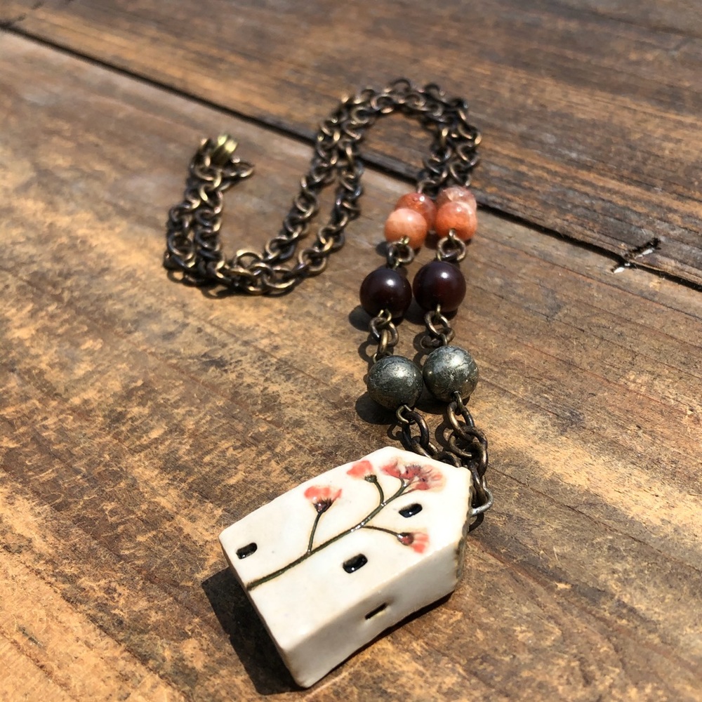 Ceramic Gemstone Necklace